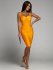 Šaty Valeria oranžové - Velikost: L, Barva: oranžová
