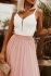 Šaty Kelis růžovo-bílé - Velikost: L