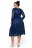 Šaty Alexis tmavě modré - Velikost Plus: 46, Barva: tmavě modrá