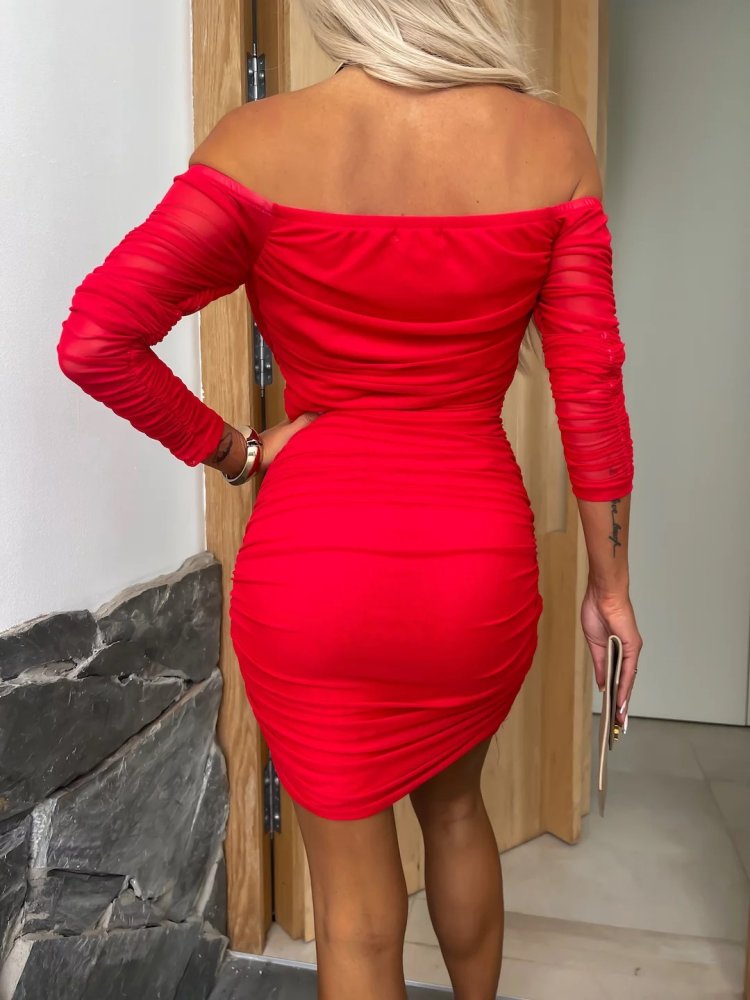 Šaty Nicolle červené - Velikost: M/L