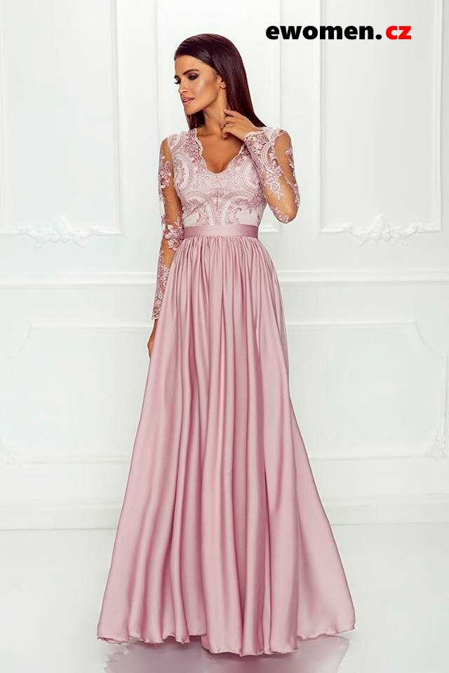 Šaty Lima  světlé růžové PS - Velikost: 4XL, Barva: světle růžová