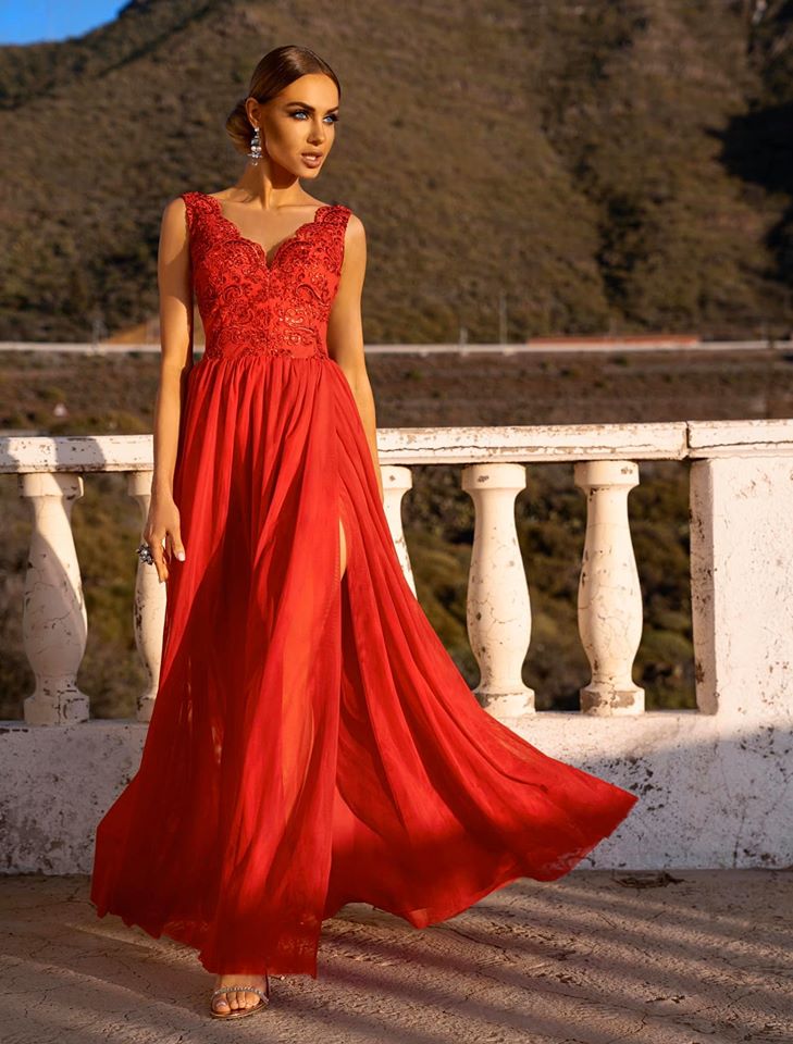 Šaty Bonita  červené - Velikost: L, Barva: červená