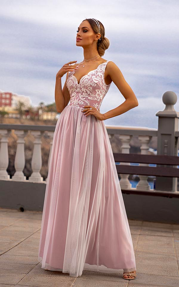 Šaty Bonita světlé růžové - Velikost: M, Barva: světle růžová