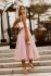 Šaty Kelis růžovo-bílé - Velikost: XXL