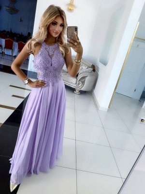 Šaty Amelia dlouhé světlé fialové