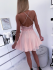 Šaty Amelia krátké pudrové - Velikost: XS, Barva: pudrová