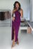 Šaty Grace purpurové - Velikost: L, Barva: purpurová