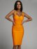 Šaty Valeria oranžové - Velikost: L, Barva: oranžová