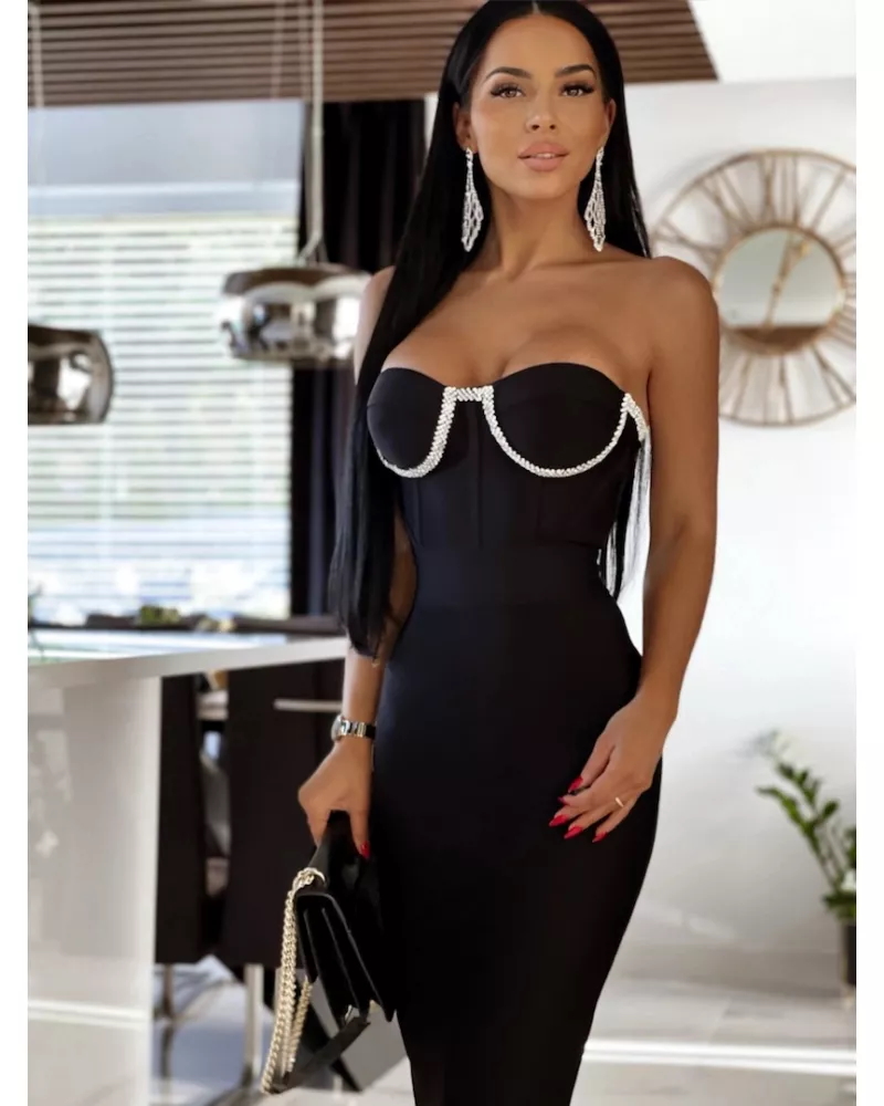 Šaty Whitney černé - Velikost: M